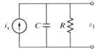 Obtain the model of the voltage v1, given the current