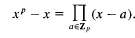 If p is a prime, prove that in Zp[x],