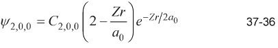 The value of the constant C2,0,0 in Equation 37-36 is