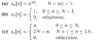 Determine the z-transform of each of the following sequences. In